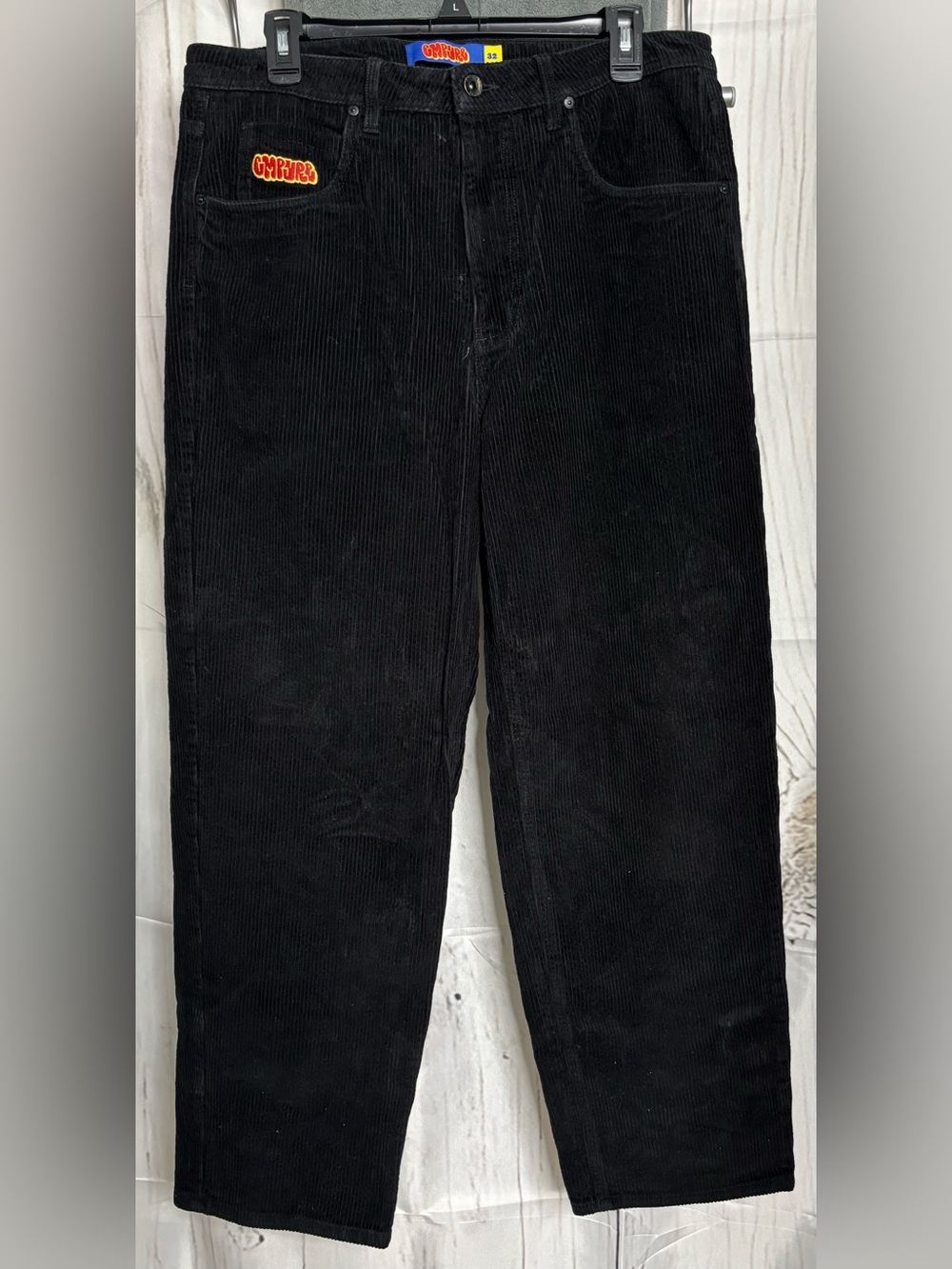 Empyre Relax Loose Fit Baggy Corduroy Pants 32X29 Skater Y2K Black